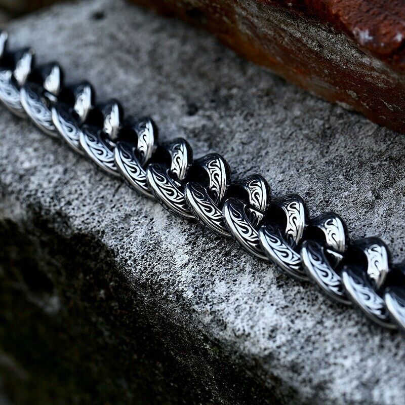 Carved Pattern Vintage Creative Personality Stainless Steel Fashion Bracelet