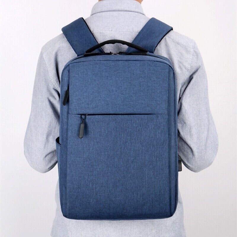 Unisex Waterproof Canvas Backpack USB Schoolbag Travel Laptop Business Bag