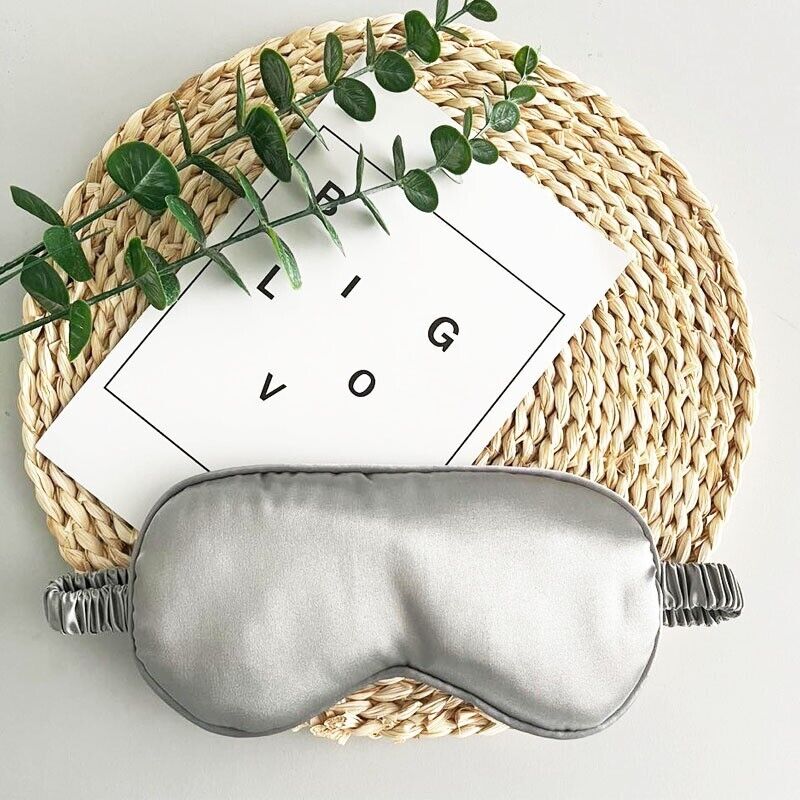 Elastic Band Simulation Silk Wrap Eye Mask Sleep Blackout Air Travel Nap Leisure