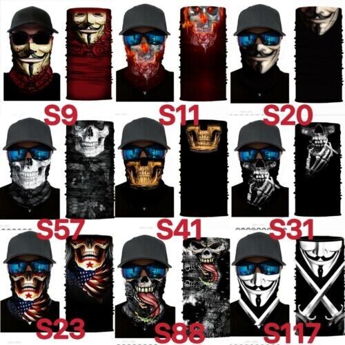 Cycling Camouflage Neck Gaiters Bandanas Fabric Motorcycle Face Masks Sunscreen