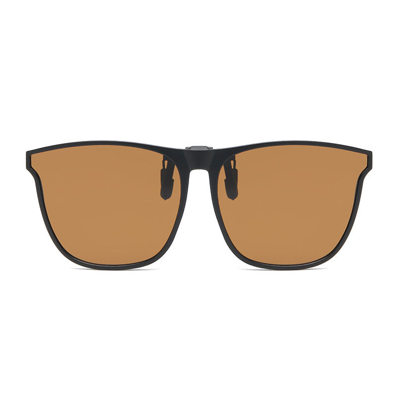 Unisex Fashion Flip Up Sunglasses Clip-on Lens Polarized Driving Multicolor