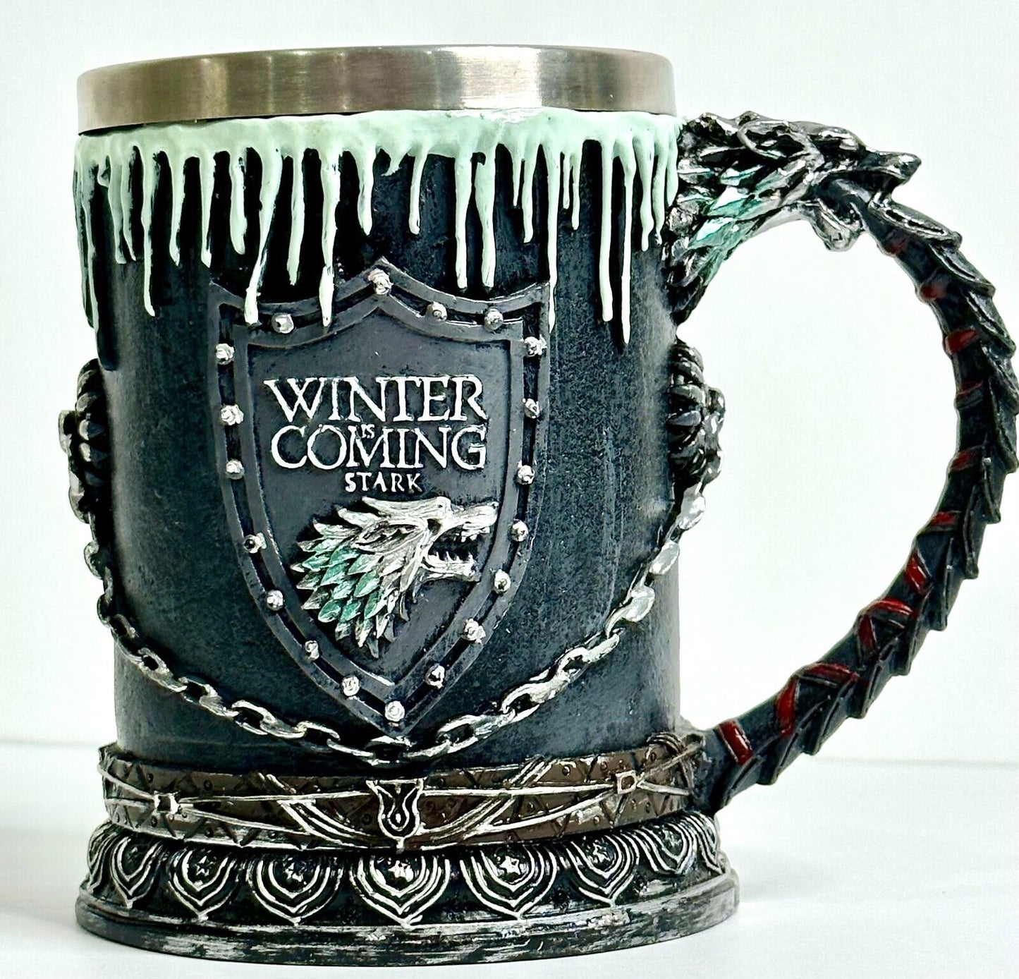 Creative Stainless Steel Mark Water Coffee Tall Cup Ice And Fire Game Cup Bottle