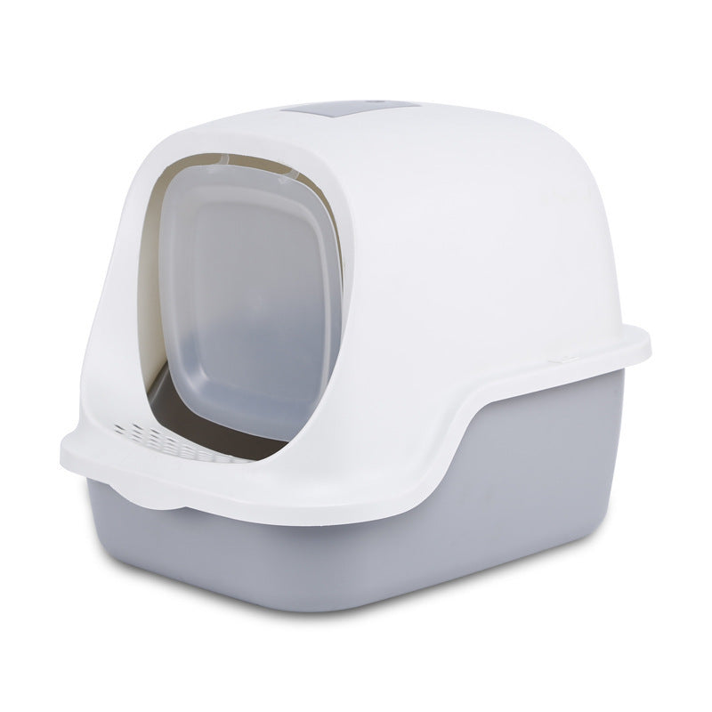 Large Cat Litter Box Send Shovel Toilet Fully Enclosed Frosted Baffle Pet Bedpan