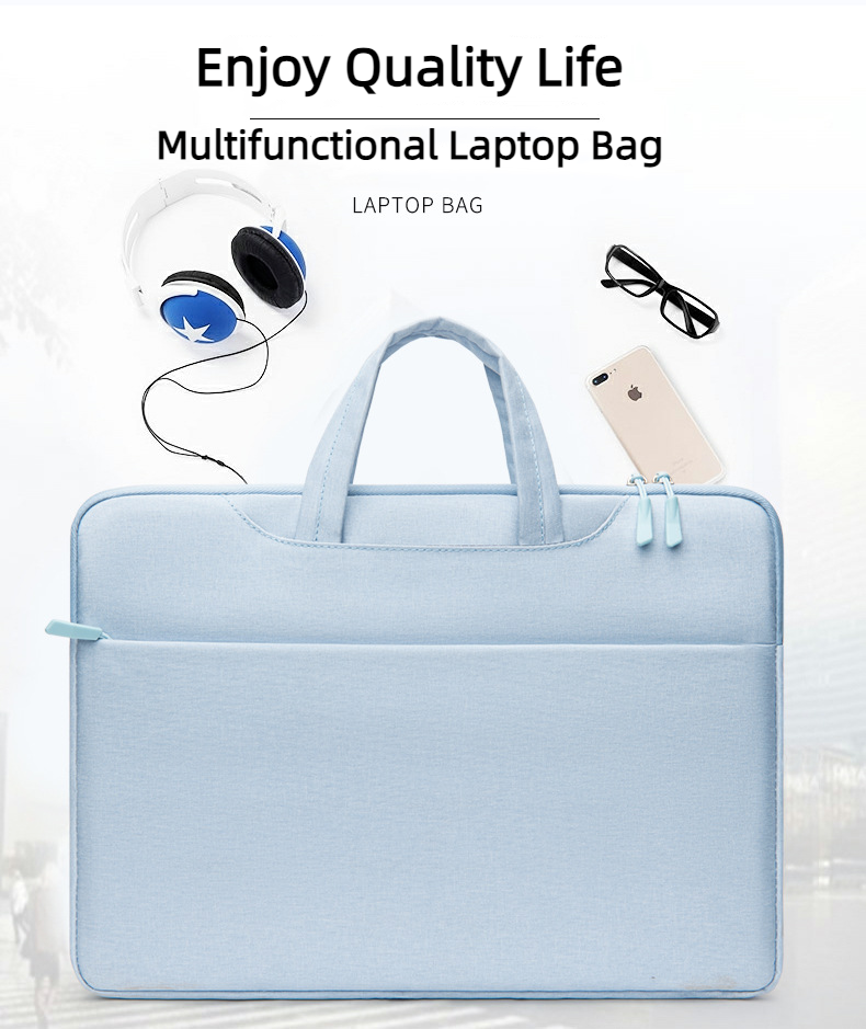 Unisex Lightweight Large Capacity Laptop Bag Travel Waterproof Briefcase 4 Color