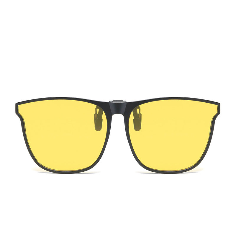 Unisex Fashion Flip Up Sunglasses Clip-on Lens Polarized Driving Multicolor