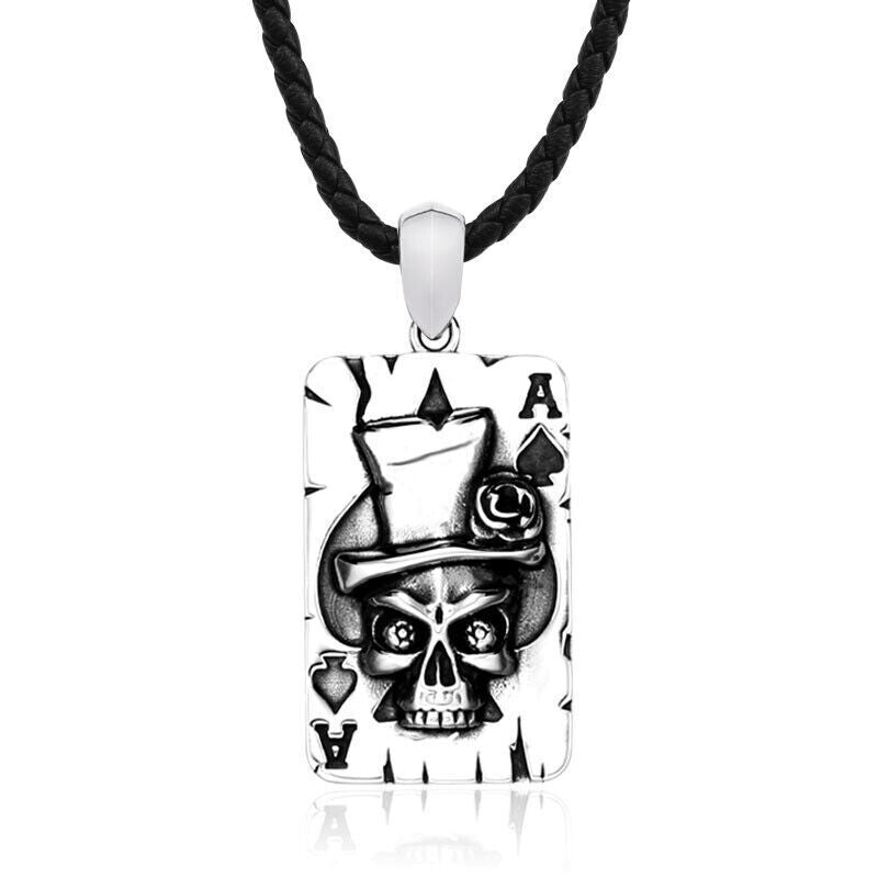 Stylish Retro Gothic Punk Mix Theme Titanium Steel Pendant Gift Unisex Necklace