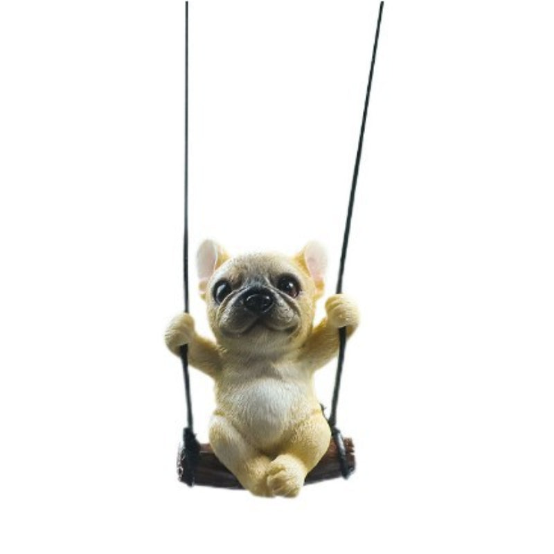 Rearview Mirror Decoration Bulldog Car Pendant Resin Car Interior Accessories