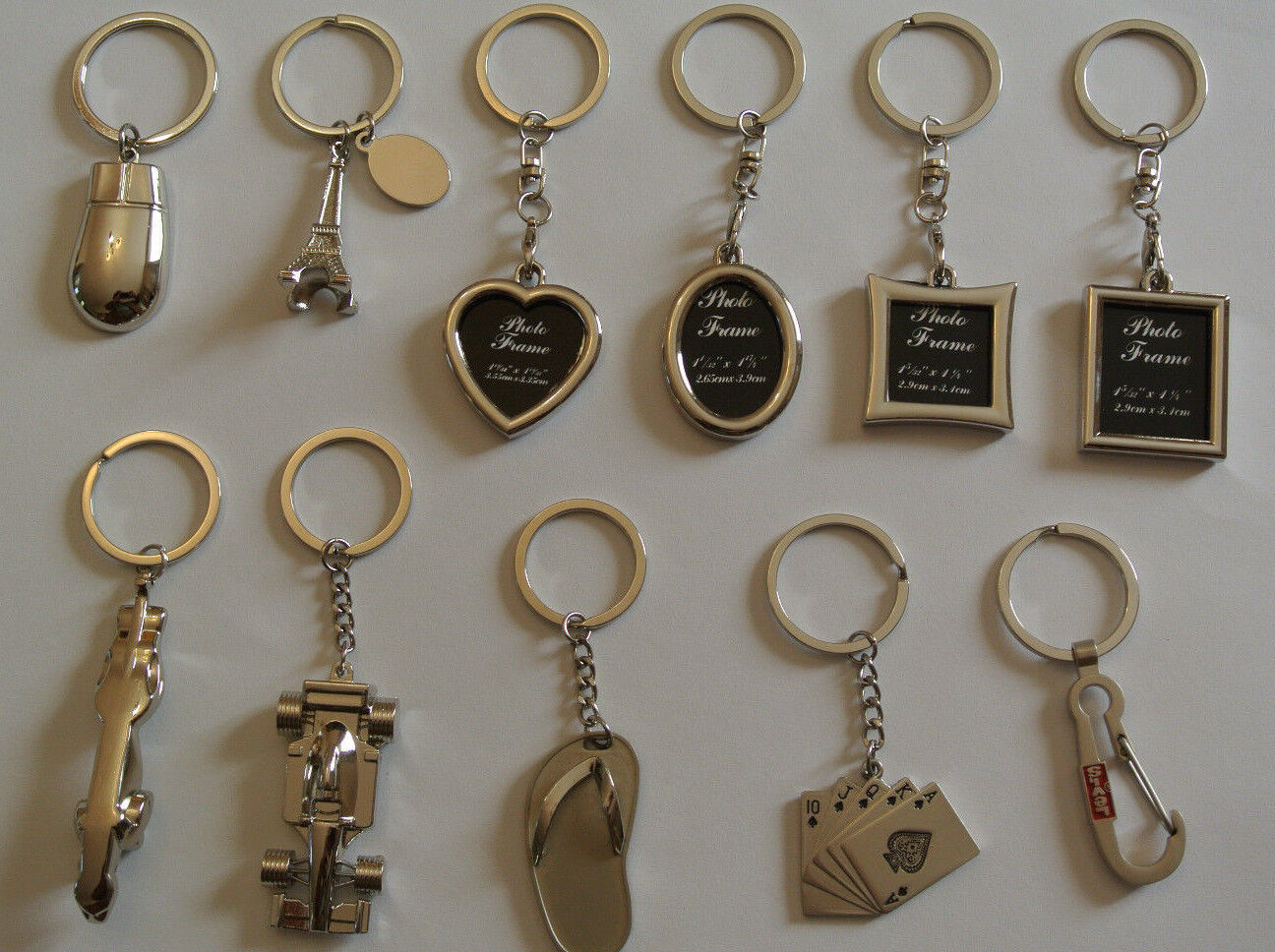 Gift Novelty Steel Alloy Keychain Ring Keyring Pendant Key Fob Funny Photo Frame