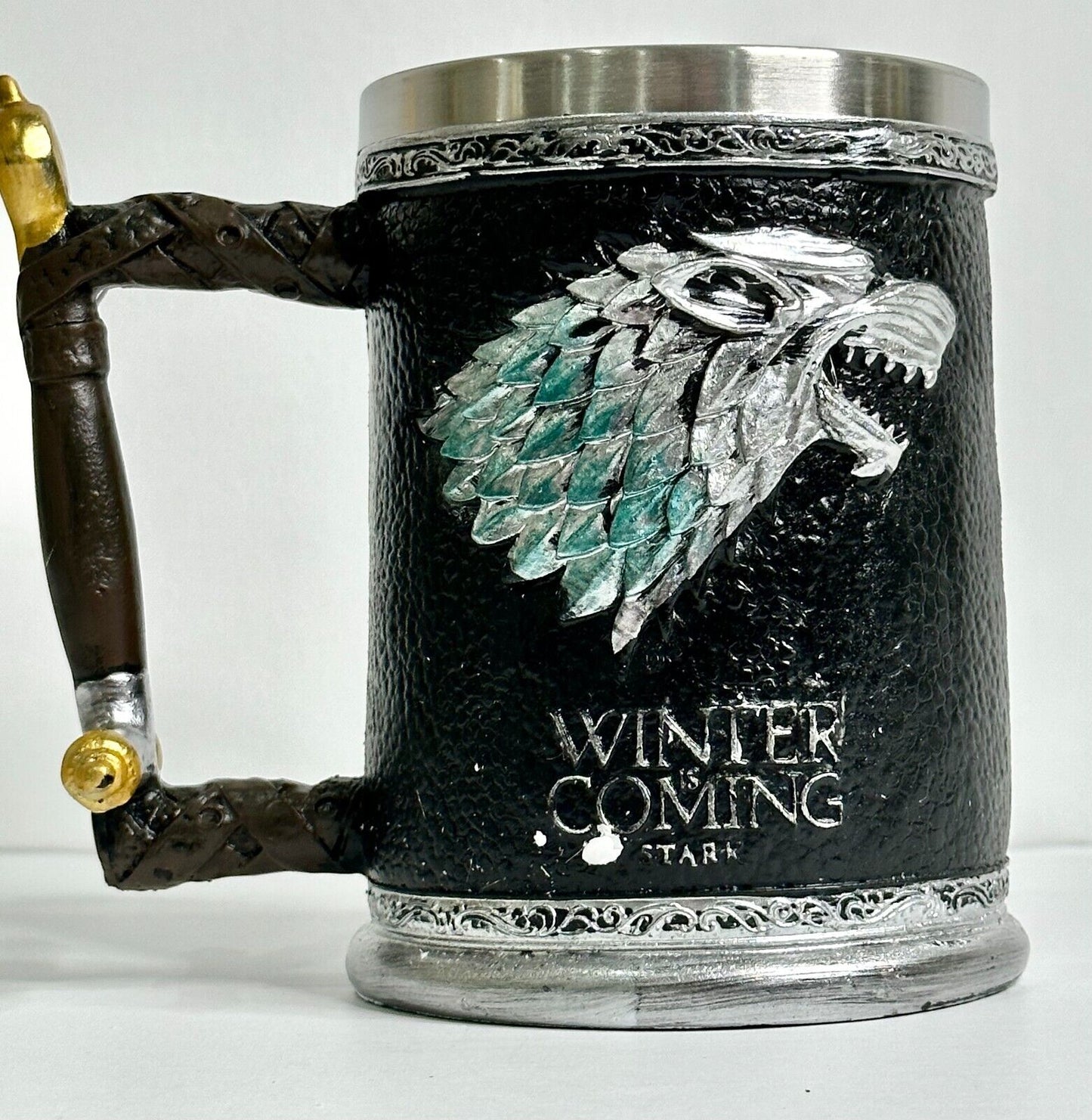 Creative Stainless Steel Mark Water Coffee Tall Cup Ice And Fire Game Cup Bottle