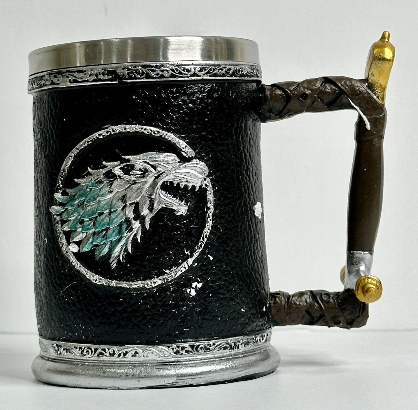 Creative Stainless Steel Mark Water Coffee Tall Cup Ice And Fire Game Cup Bottle