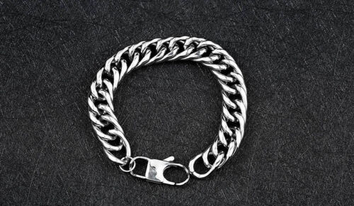 Retro Punk Biker Nordic Viking snake bone shape titanium steel bracelet Bangle