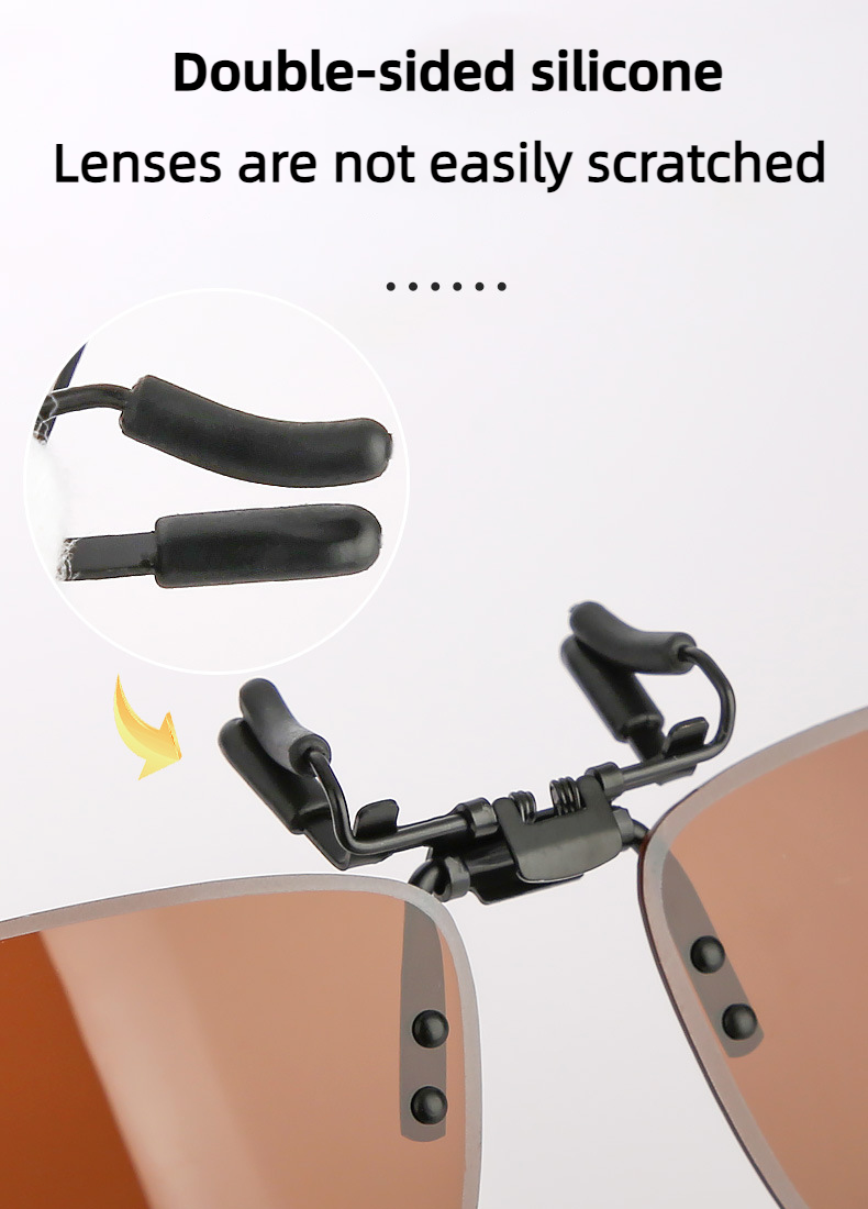 Unisex Polarized Comfortable Driving Fishing Fashion Day Night Sunglasses Clip