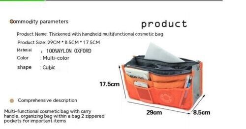 Thickened Multi-function Large Capacity Makeup Bag Toiletry Double Zipper Bag