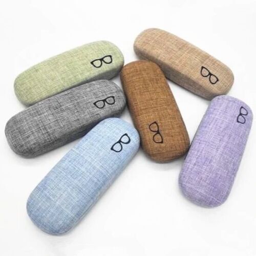 New Unisex Anti-crush Anti-fall Portable Flax Glasses Case Student Myopia Box
