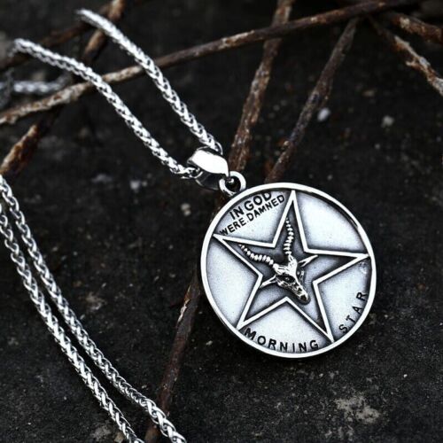 Unisex Vintage Punk Retro Mix Theme Titanium Stainless Steel Pendant Necklace