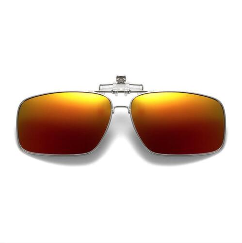 Unisex Driving Fishing Polarized UV 400 Protection Clip On Flip up Sunglasses