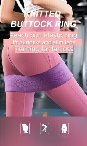 Women's Fitness Yoga Squat Sports Bandage Hip Training Aid Nonslip Elastic Band