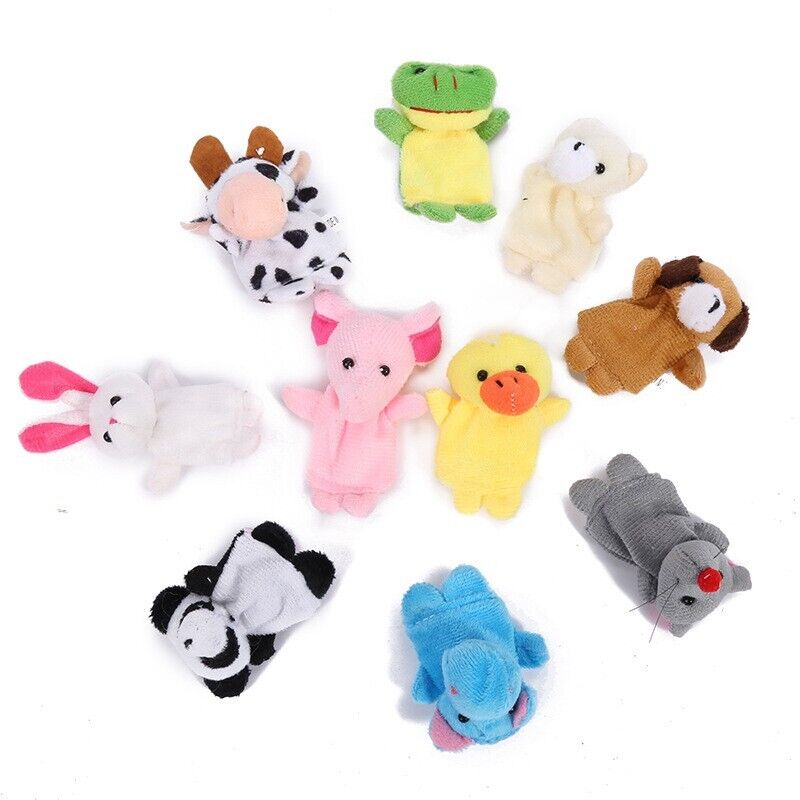 Baby Nursery Children Kids Story Time Play Toy Cute Animal Fruit Finger Puppets