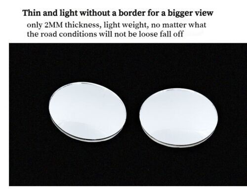 Blind Spot Car Round Mirror 2pcs Wide Angle Adjustable Rear Side Conves View