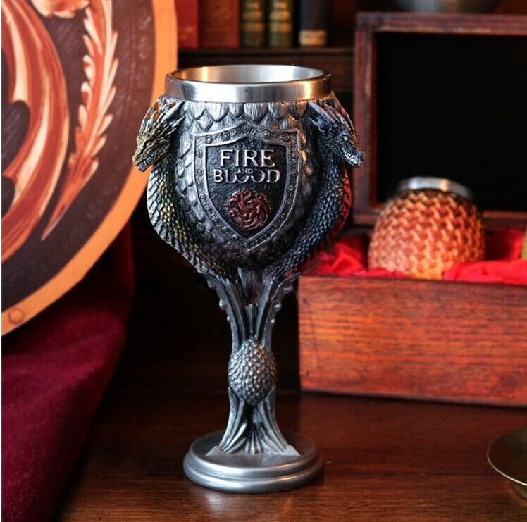 Creative Stainless Steel Mark Water Coffee Tall Cup Ice And Fire Game Cup Bottle