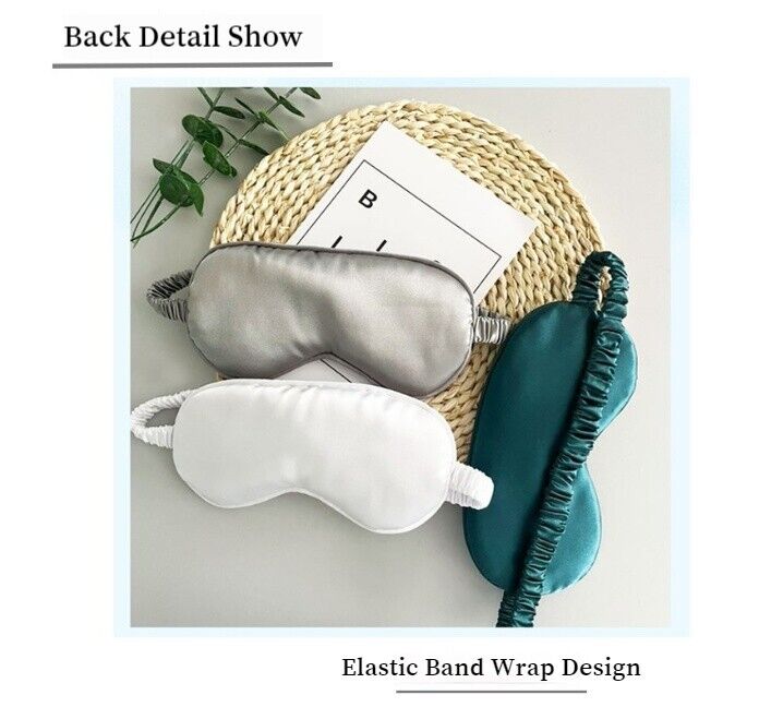 Elastic Band Simulation Silk Wrap Eye Mask Sleep Blackout Air Travel Nap Leisure