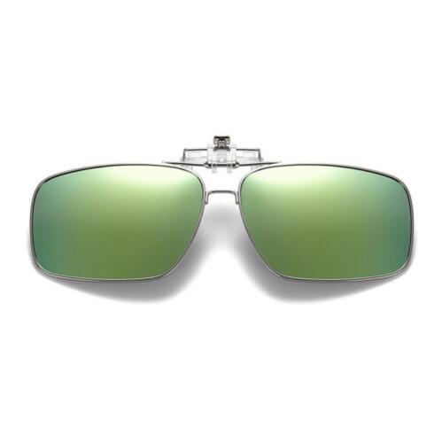 Unisex Driving Fishing Polarized UV 400 Protection Clip On Flip up Sunglasses