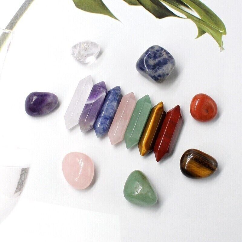 Colorful Fashion Stone Degaussed Hexagonal Prism Crystal Column Set Decoration