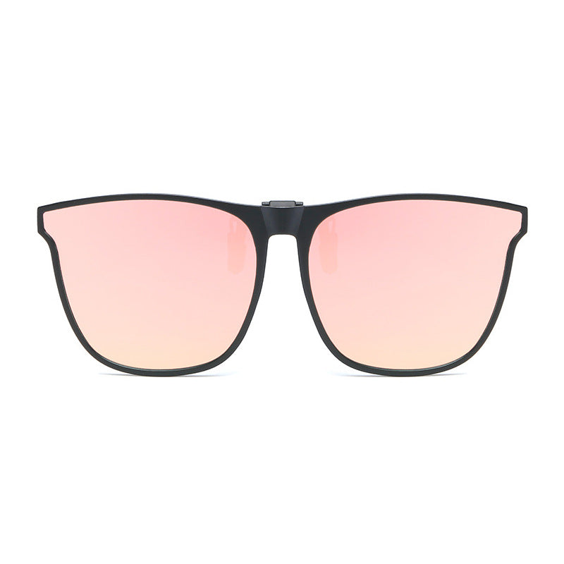 Unisex Fashion Flip Up Sunglasses Clip-on Lens Polarized Driving Multicolor