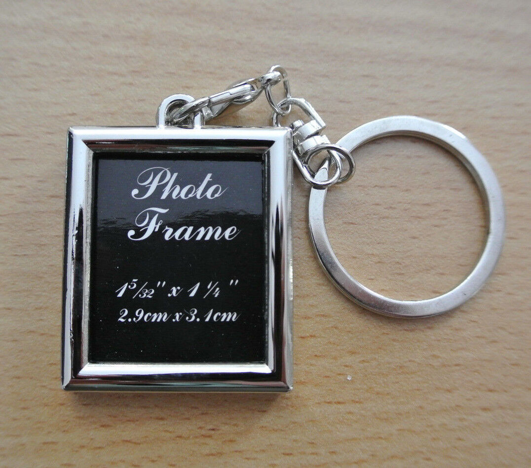 Gift Novelty Steel Alloy Keychain Ring Keyring Pendant Key Fob Funny Photo Frame