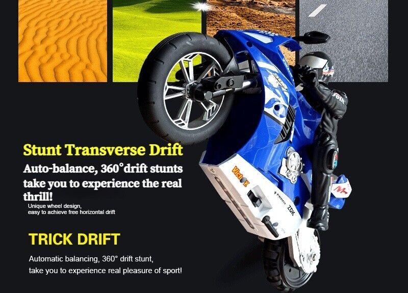 RC Self-Balancing Motorcycle Stunt Stand Remote Control Drift Motorbike Boy Gift