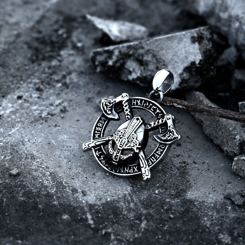 Unisex Mix Theme Retro Pendant Punk Vintage Totem Engle Hawk Biker Necklace