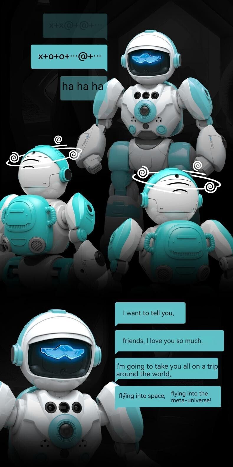 Smart Robot Recording Voice Changing Interactive Gesture Remote Control Toy
