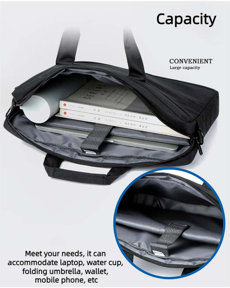 Unisex Waterproof Large Capacity Hand Shoulder Computer Bag Levity Briefcase