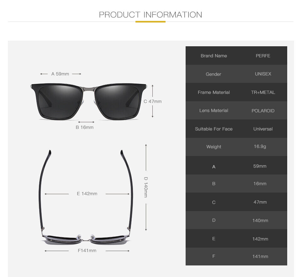 Unisex Anti UV400 Polarized Cool Sport Driving Fishing Eyewear Frame Sunglasses