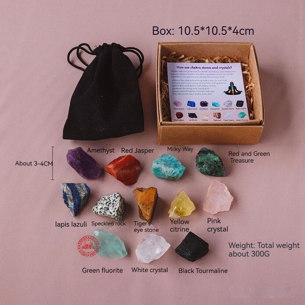 Crushed Aroma Stone Crystal 12 Pcs Set Tools For Health And Balance Chakra
