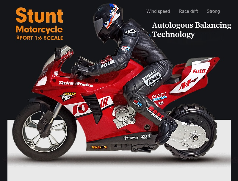 RC Self-Balancing Motorcycle Stunt Stand Remote Control Drift Motorbike Boy Gift