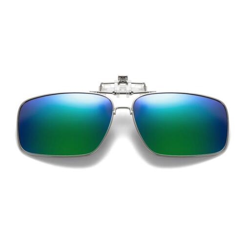 Unisex Driving Fishing Polarized UV 400 Protection Clip On Flip up Sunglasses