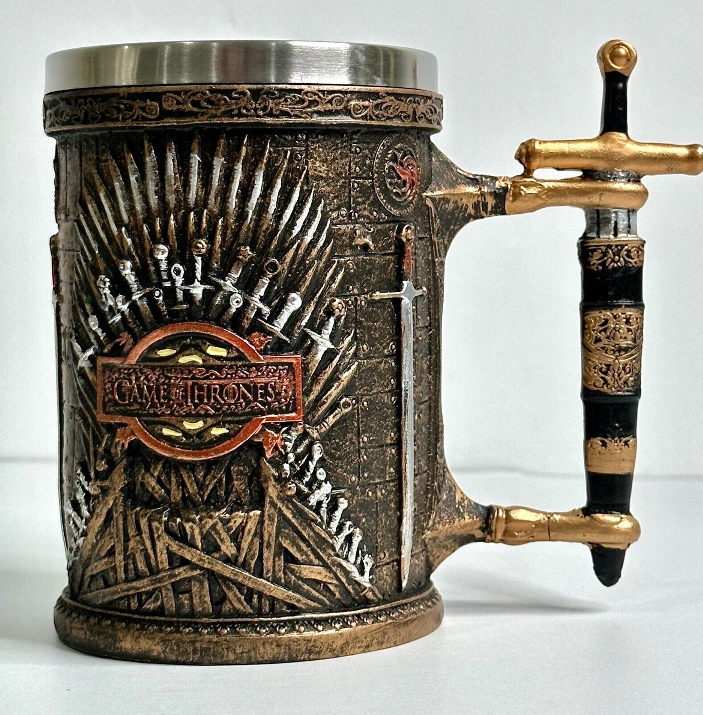 Creative Stainless Steel Mark Water Coffee Tall Cup Ice And Fire Game Cup Bottle