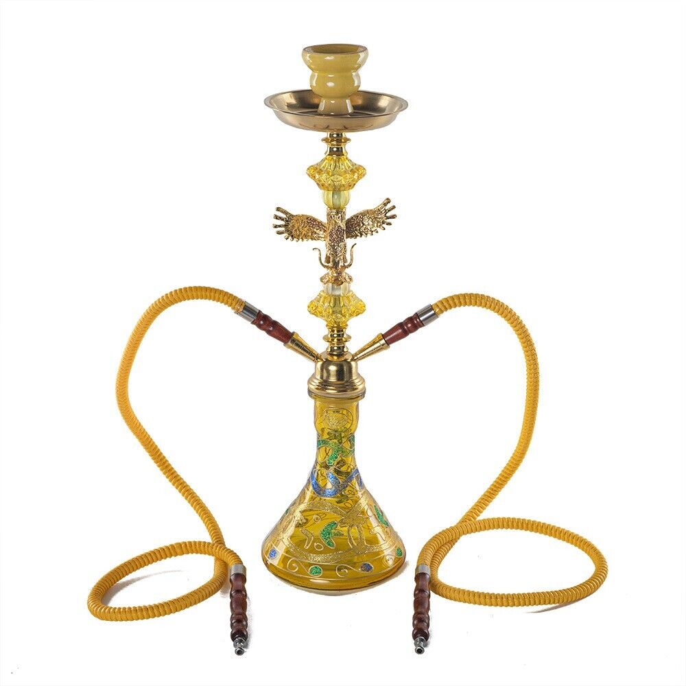 Traditional Collectible Gift Premium Glass Eagle Shisha Hookah Complete Set