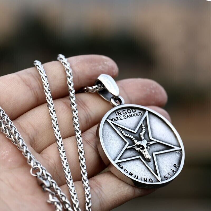 Unisex Vintage Punk Retro Mix Theme Titanium Stainless Steel Pendant Necklace