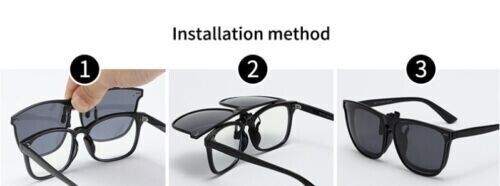 2023 Fashion Unisex Clip On Sunglasses Polarized Large Frame Short-sighted