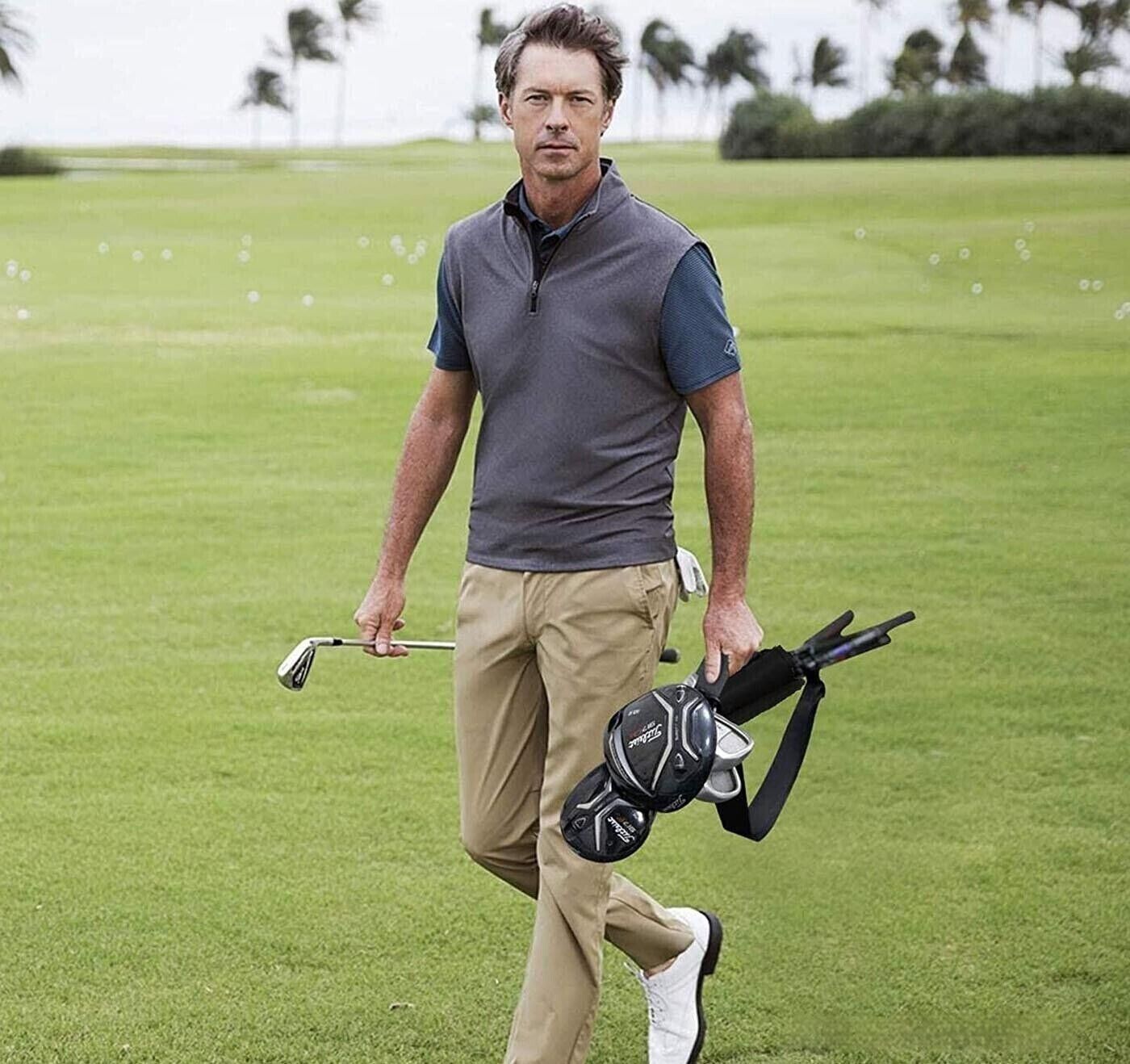 Fashion Portable Golf Club Ball Bag Outing Shoulder Handheld Crossbody Carryable