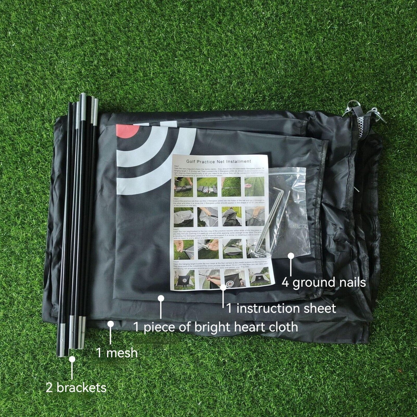 2023 Outdoor Foldable Golf Practice Training Batting Net Dense Oxford Fabric