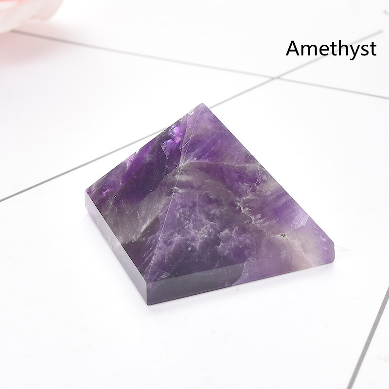 Small Size Natural Stone Crystal Pyramid Energy Gemstone Tower Home Decor Gifts