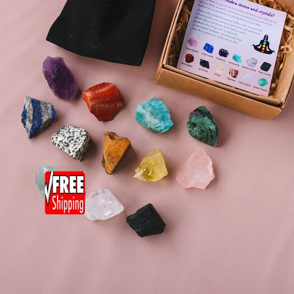 Crushed Aroma Stone Crystal 12 Pcs Set Tools For Health And Balance Chakra