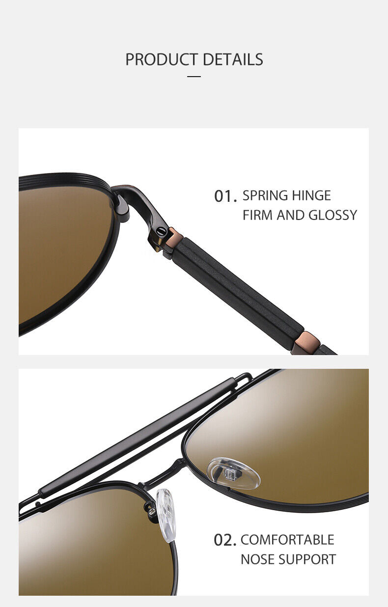 AU Unisex Fashion Anti UV400 Driving Fishing Quality Frame Polarized Sunglasses