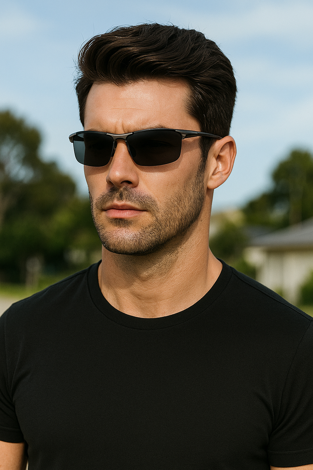 Men's Lightweight Polarized Sunglasses Driving HD UV400 Anti-Glare Sport Fishing # 8177