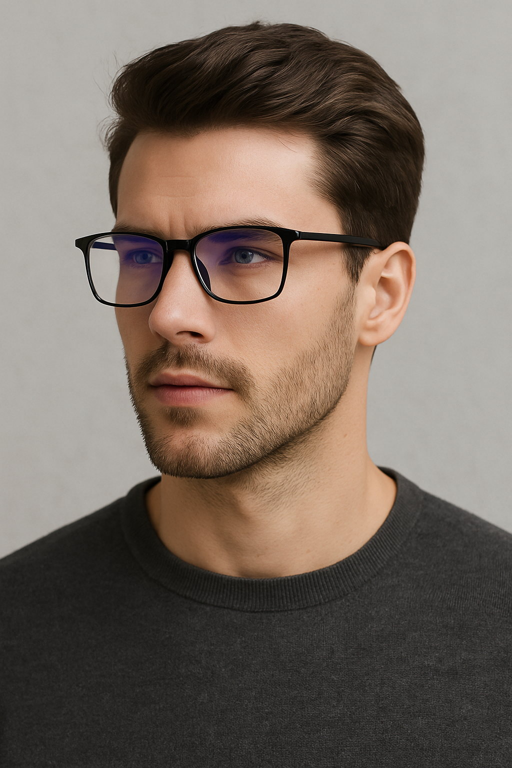 Men's Anti-Blue Light Glasses Lightweight Frame Eye Strain Relief Office & Daily # 6919