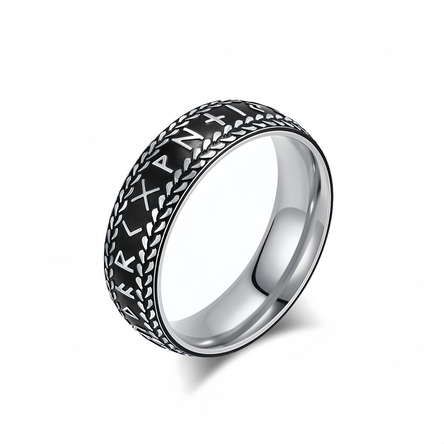 Men Norse Viking Rune Ring Engraved Protective Amulet Ancient Power Nordic Band R353
