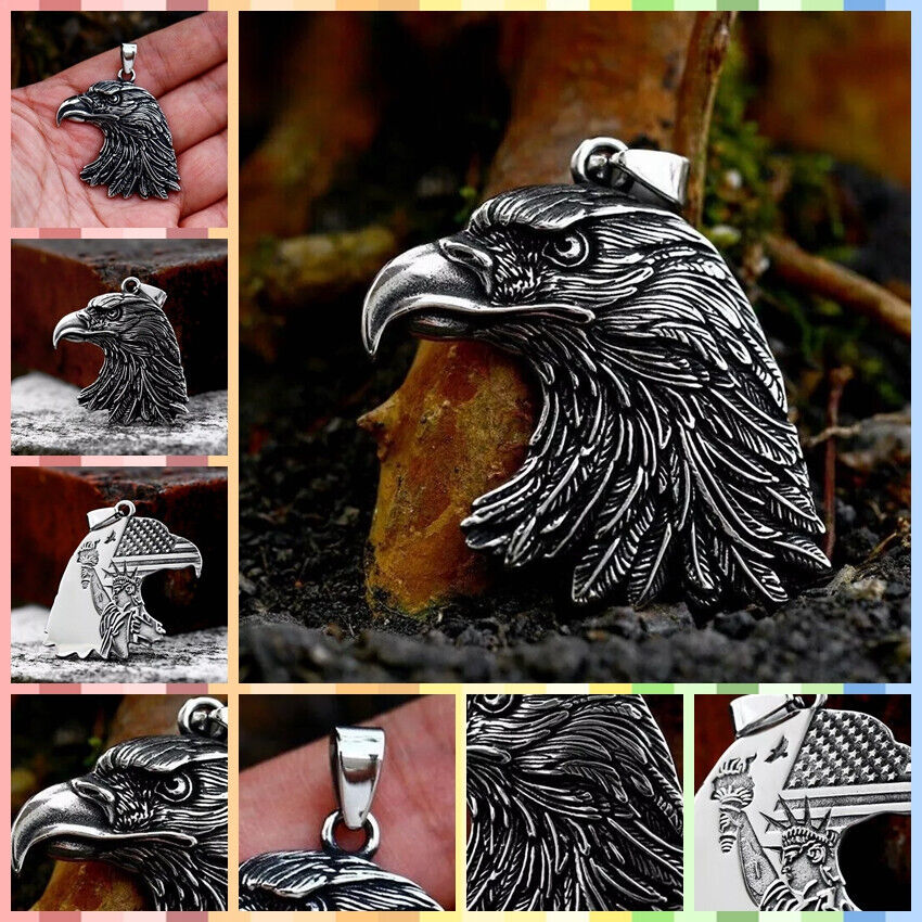 Animal Totem Pendants Symbol of Courage Independence Freedom Bald Eagle Necklace